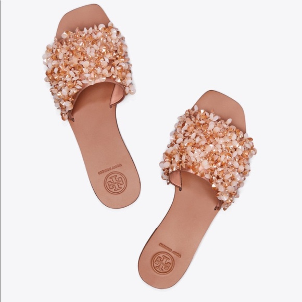 Brand New Tory Burch LOGAN FLAT SLIDE